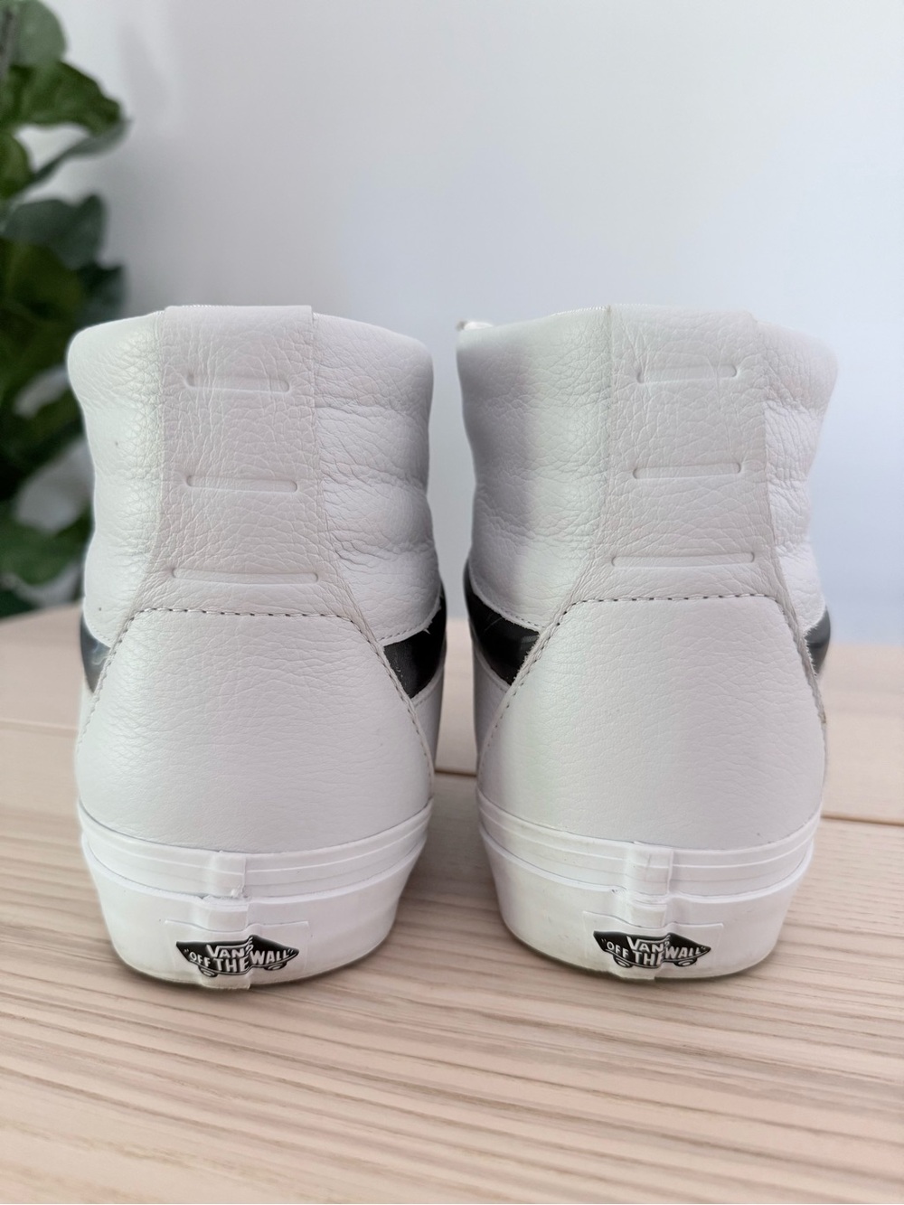 Vans Sk8-Hi XL Big Mood White Leather Holographic High Top Sneakers Mens 11 - Picture 8 of 10